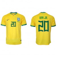 Camisa de time de futebol Brasil Vinicius Junior #20 Replicas 1º Equipamento Mundo 2022 Manga Curta